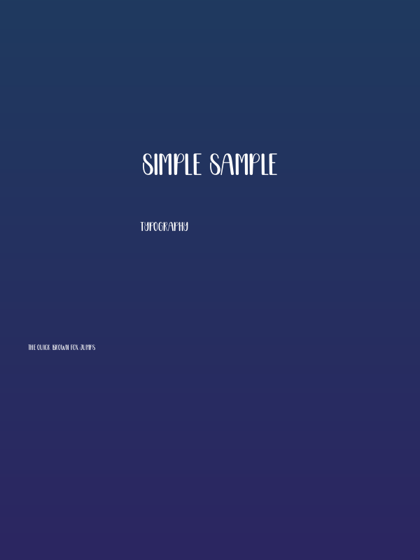 Simple Sample Poster