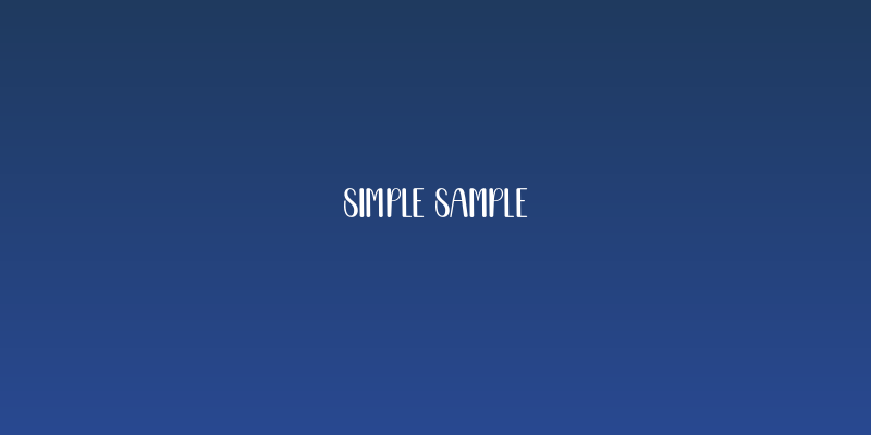 Simple Sample Social Header