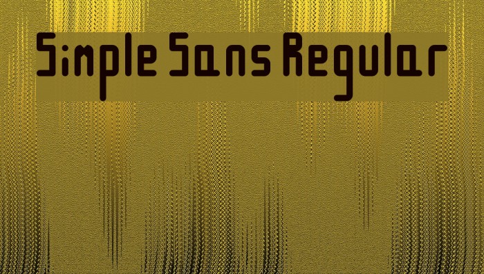 Simple Sans Regular Font examples
