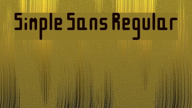 Simple Sans Regular Example 3