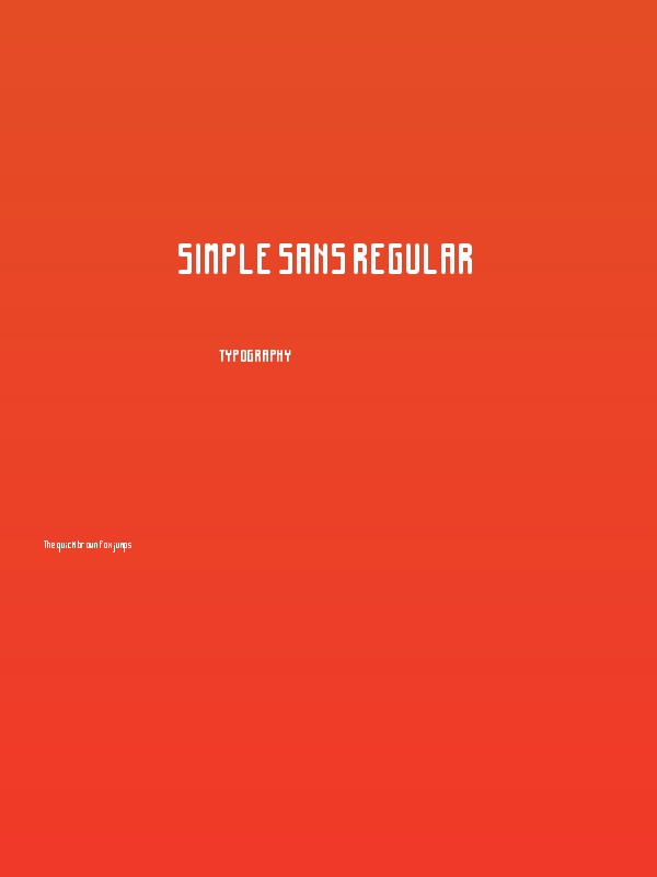 Simple Sans Regular Poster