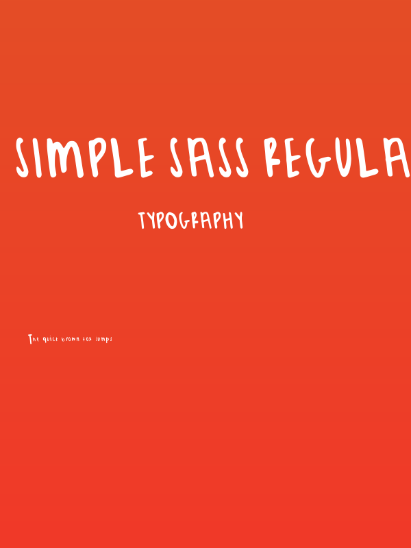 Simple Sass Regular Poster