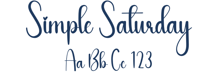 Simple Saturday Font Preview