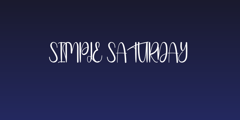 Simple Saturday Social Header