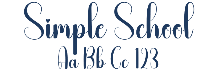 Simple School Font Preview