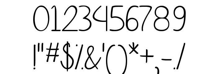 Simple Signature Font OTHER CHARS