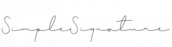 Simple Signature  Free Fonts Download