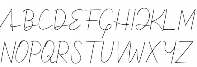 Simple Signature Schriftart Groß