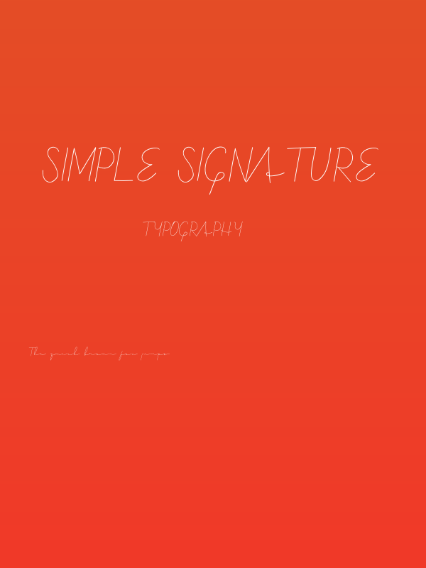 Simple Signature Poster