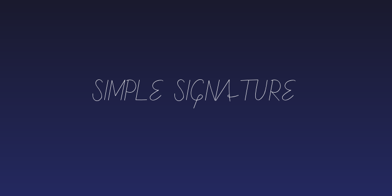 Simple Signature Social Header