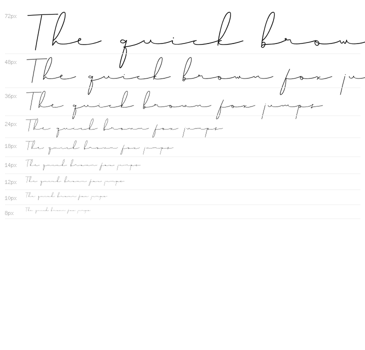 Simple Signature Waterfall