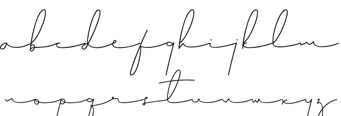Simple Signature Font LOWERCASE