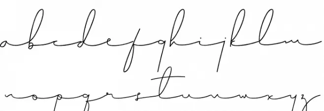 Simple Signature 字体 小写