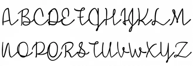 Simple Signature Schriftart Groß