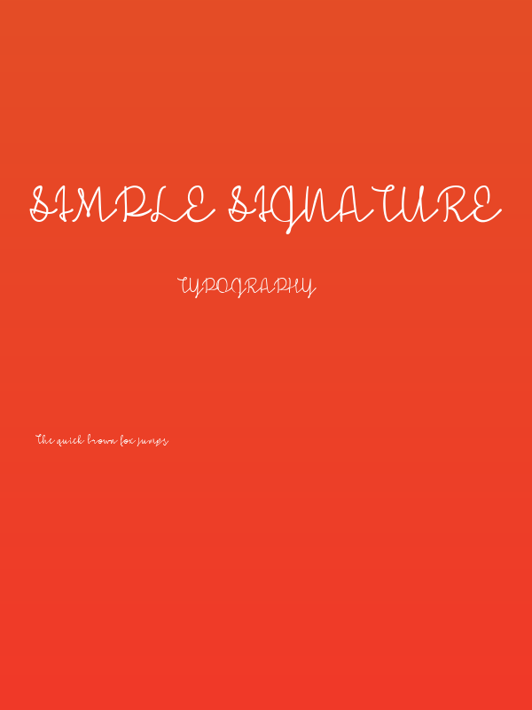 Simple Signature Poster