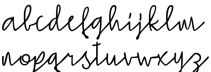 Simple Signature Font LOWERCASE