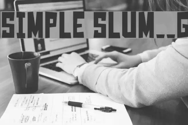 Simple Slum__G Font examples