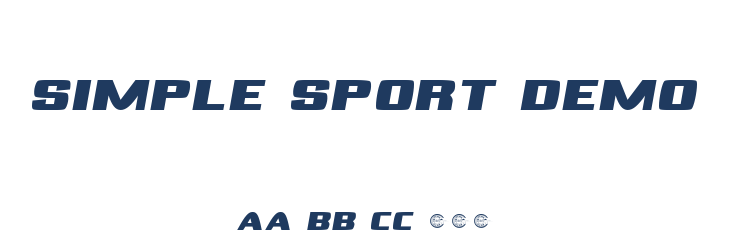Simple Sport Demo Font Preview