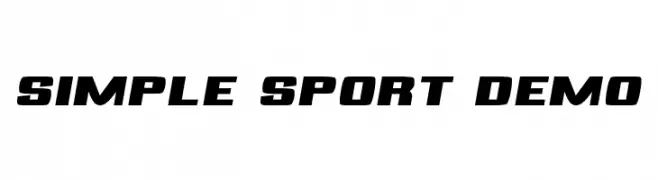 Simple Sport Demo  baixar fontes gratis