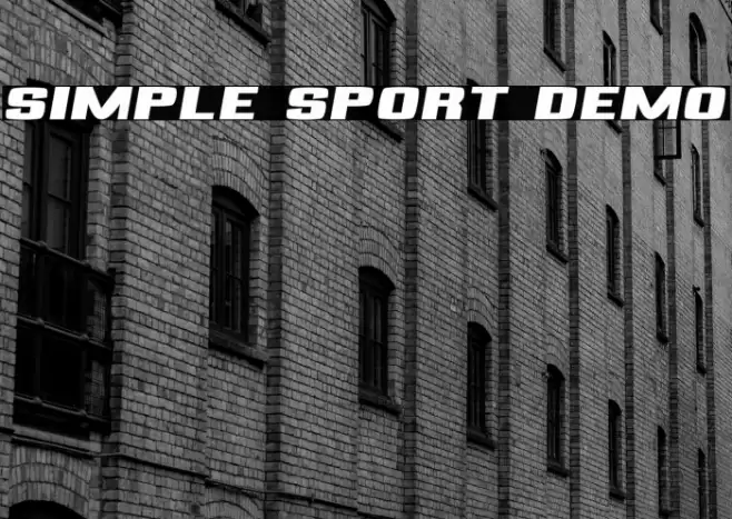 Simple Sport Demo フォント examples