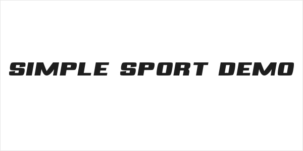 Simple Sport Demo Logo