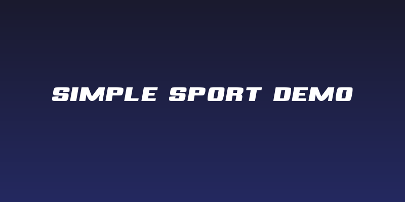 Simple Sport Demo Social Header