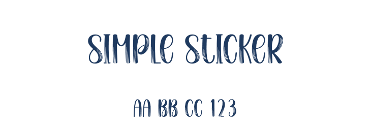 Simple Sticker Font Preview