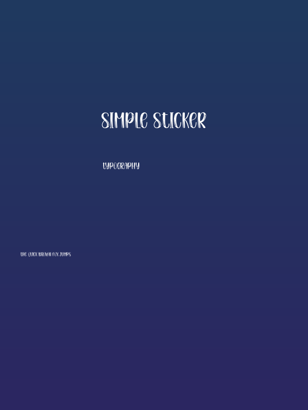 Simple Sticker Poster