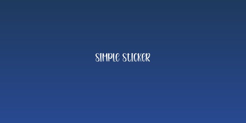 Simple Sticker Social Header