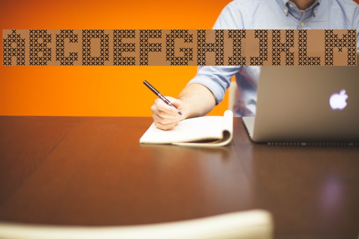 Simple Stitch Font examples