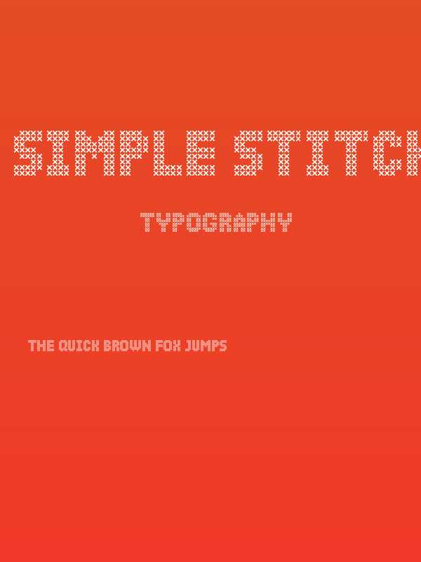 Simple Stitch Poster