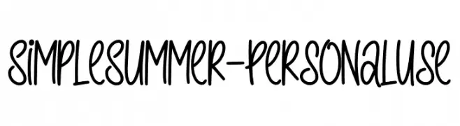 Simple Summer - Personal Use  Fuentes Gratis Descargar