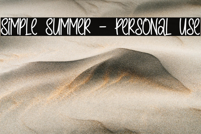 Simple Summer - Personal Use Example 1