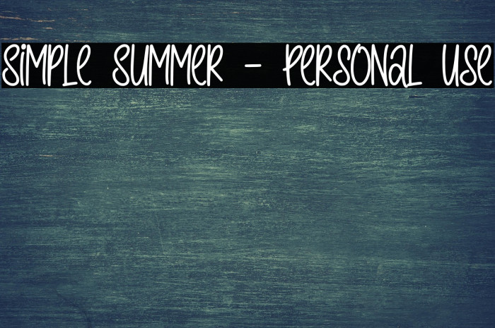 Simple Summer - Personal Use Example 2
