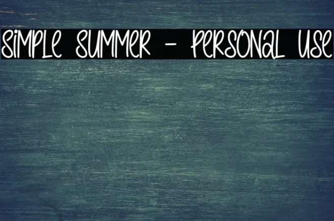 Simple Summer - Personal Use Example 2