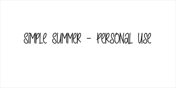 Simple Summer - Personal Use Logo