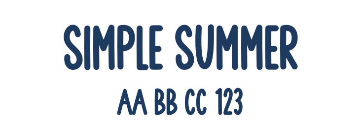 Simple Summer Font Preview