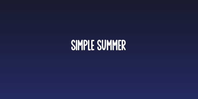 Simple Summer Social Header