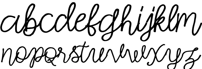 Simple Swirl Font LOWERCASE