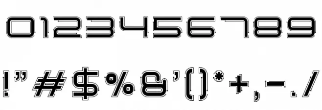 Simple Tech Bold 02 Font OTHER CHARS