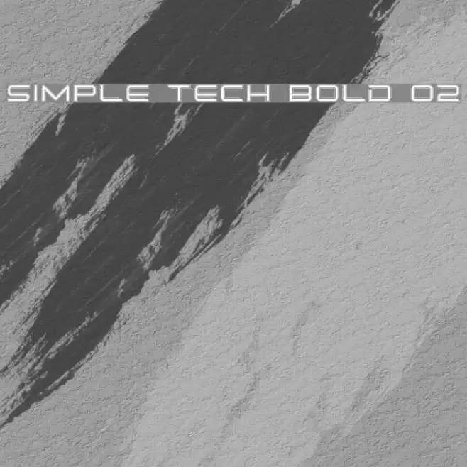 Simple Tech Bold 02 Font examples