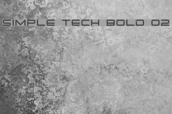 Simple Tech Bold 02 Font examples