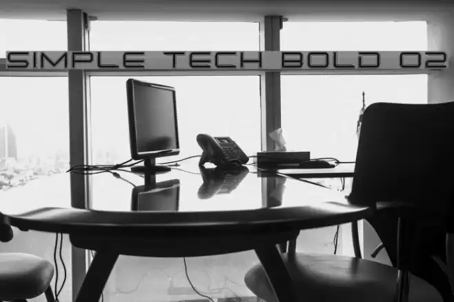 Simple Tech Bold 02 Font examples