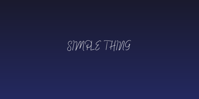 Simple Thing Social Header