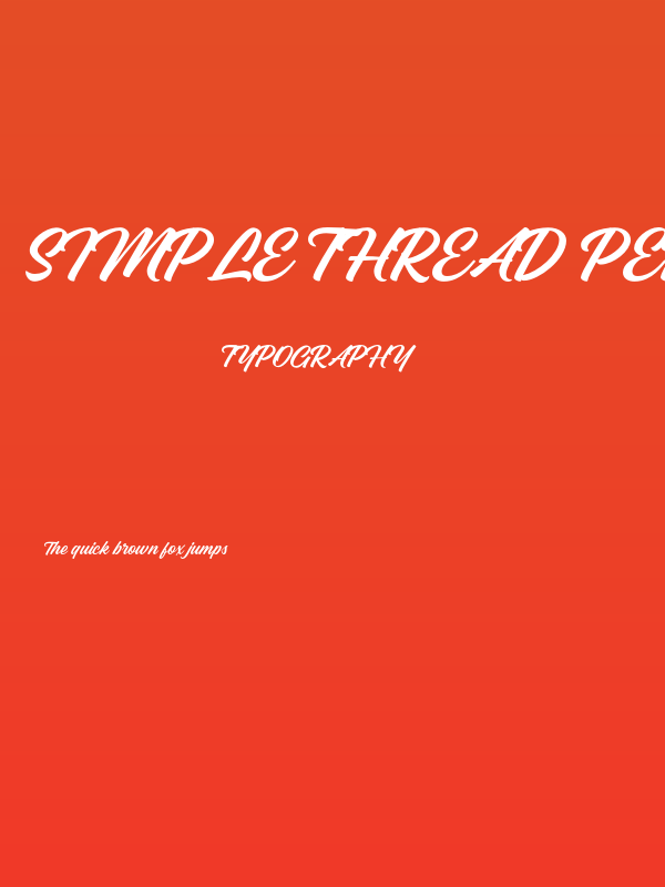 Simple Thread PERSONAL USE Regular Poster