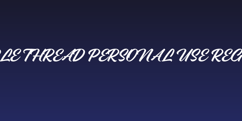Simple Thread PERSONAL USE Regular Social Header