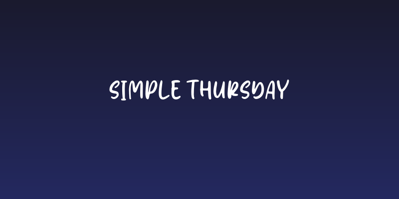 Simple Thursday Social Header