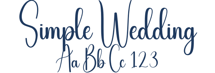 Simple Wedding Font Preview