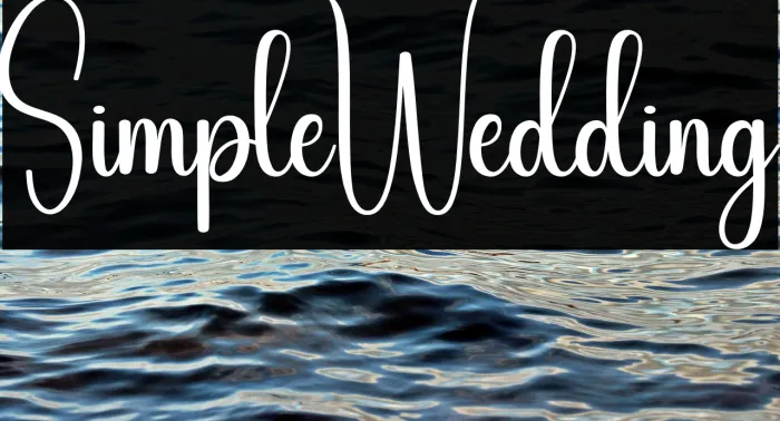 Simple Wedding Example 1