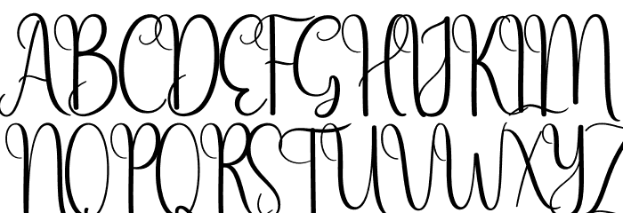 Simple Writing Font UPPERCASE